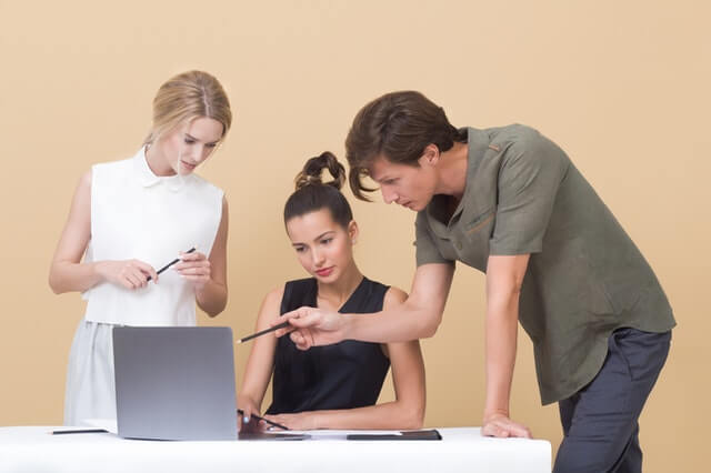 Web design employees working on digital media in Cebu, Philippines.