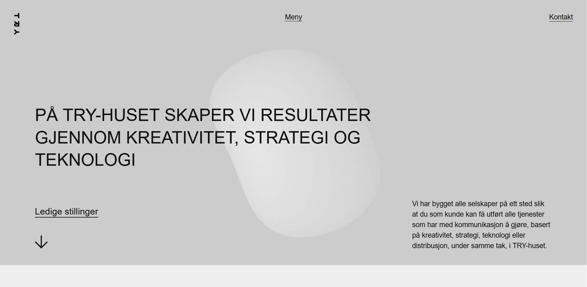 TRY Apt website homepage with Norwegian text.